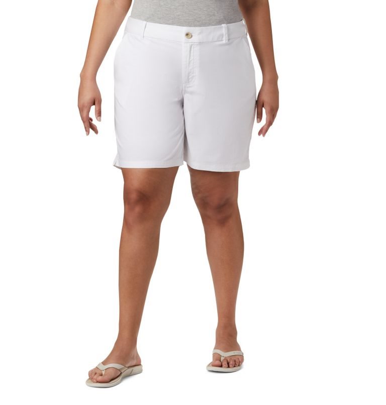 Women\'s Columbia PFG Bonehead Stretch Shorts White | CA-XL5CA