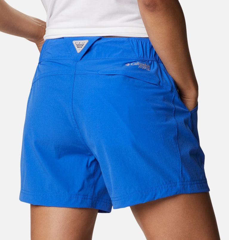 Women's Columbia PFG Coral Point III Shorts Blue | CA-G3048