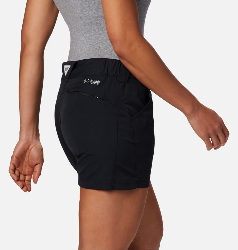 Women's Columbia PFG Coral Point III Shorts Black | CA-KCL36