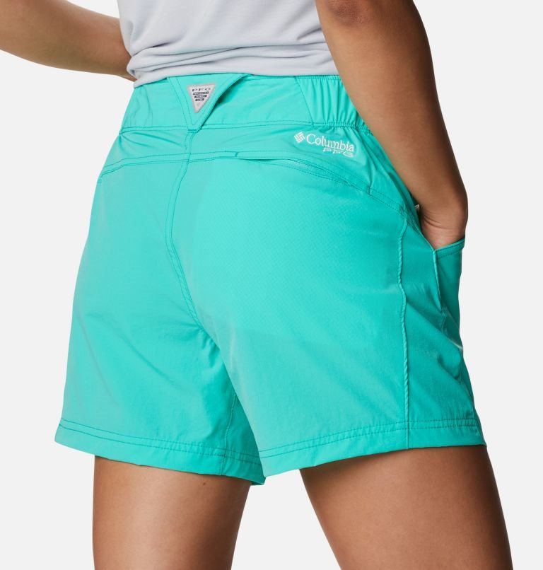 Women's Columbia PFG Coral Point III Shorts Turquoise | CA-S843C
