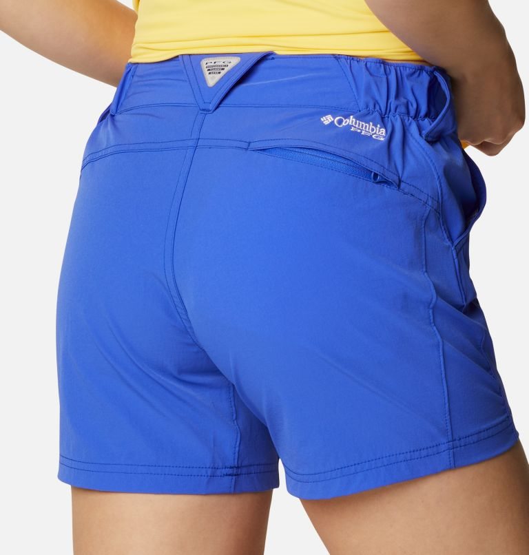 Women's Columbia PFG Coral Point III Shorts Blue | CA-UL015