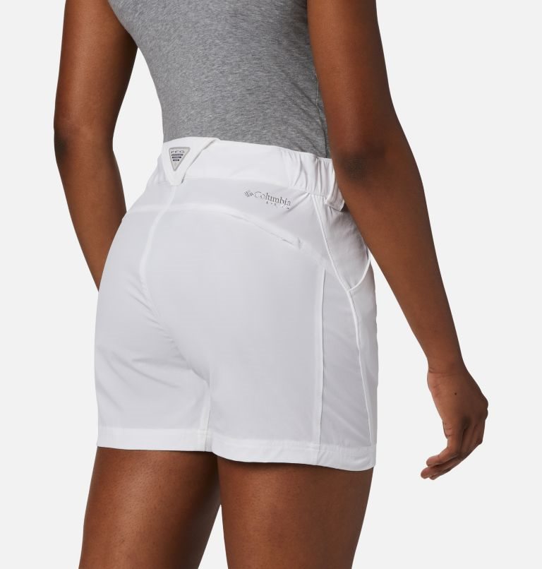 Women's Columbia PFG Coral Point III Shorts White | CA-XL348