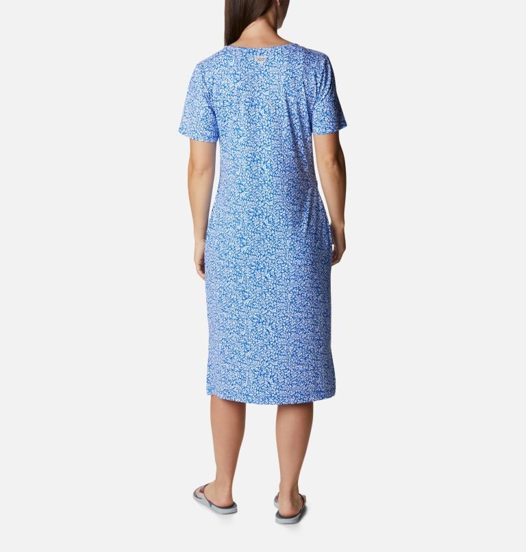 Women's Columbia PFG Freezer Mid Dress Blue | CA-J86A4