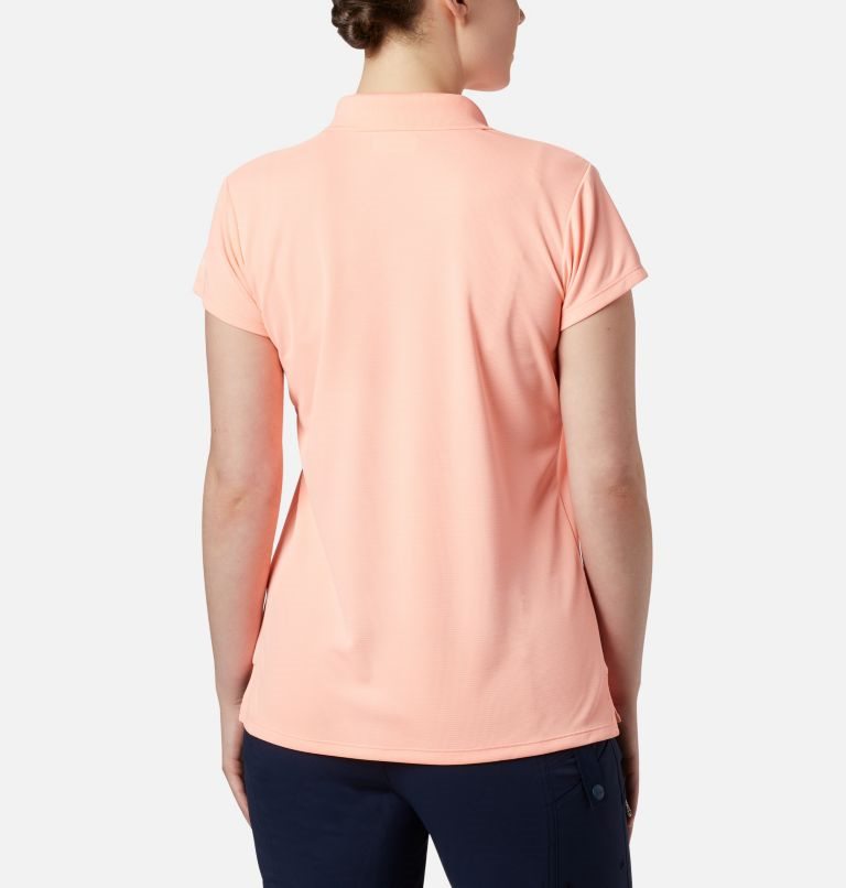 Women's Columbia PFG Innisfree Short Sleeve Polo Shirts Pink | CA-H318C