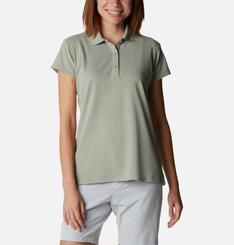 Women\'s Columbia PFG Innisfree Short Sleeve Polo Shirts Mint | CA-JA5C4
