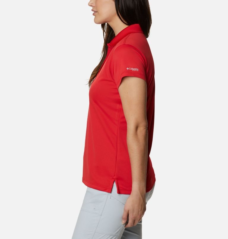 Women's Columbia PFG Innisfree Short Sleeve Polo Shirts Red | CA-O34C5
