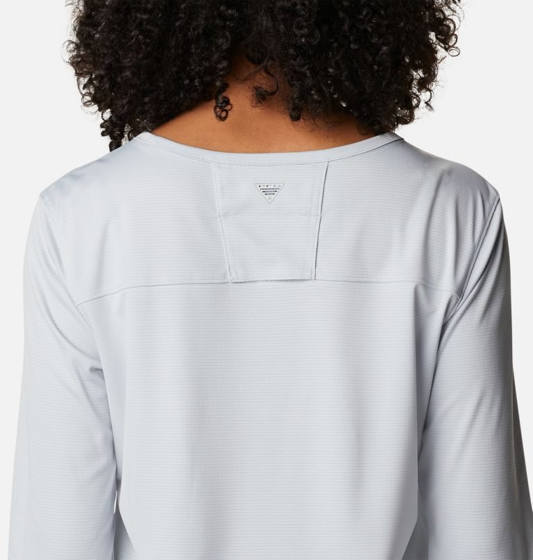 Women's Columbia PFG Skiff Guide Knit Long Sleeve Sweatshirts Light Grey | CA-YA85L
