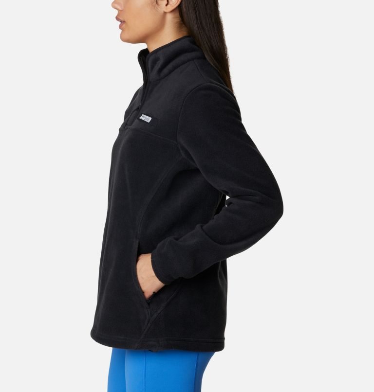 Women's Columbia PFG Slack Water Fleece Sweatshirts Black | CA-OL6C3