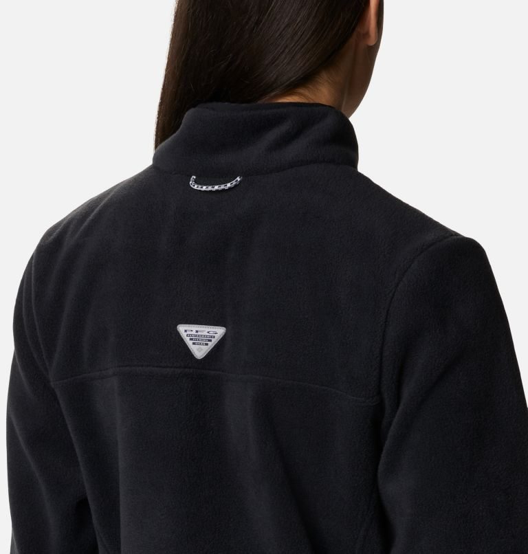 Women's Columbia PFG Slack Water Fleece Sweatshirts Black | CA-OL6C3