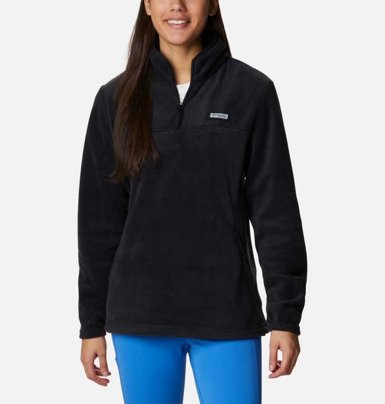Women\'s Columbia PFG Slack Water Fleece Sweatshirts Black | CA-OL6C3