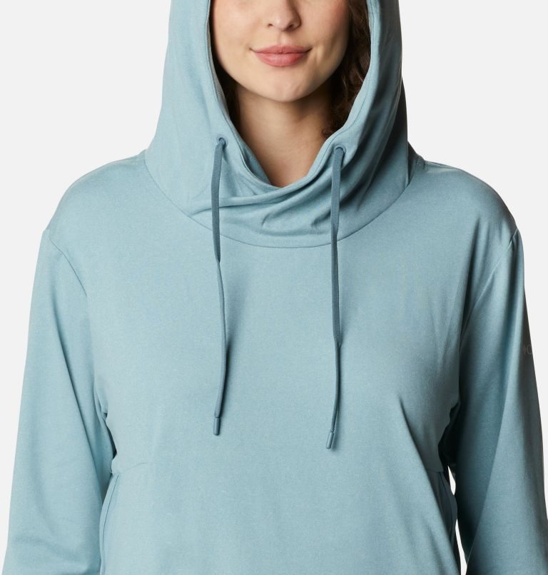 Women's Columbia PFG Slack Water Knit Hoodie Turquoise | CA-C4C6L