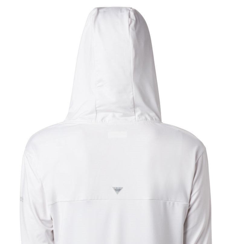 Women's Columbia PFG Slack Water Knit Hoodie White | CA-EA051