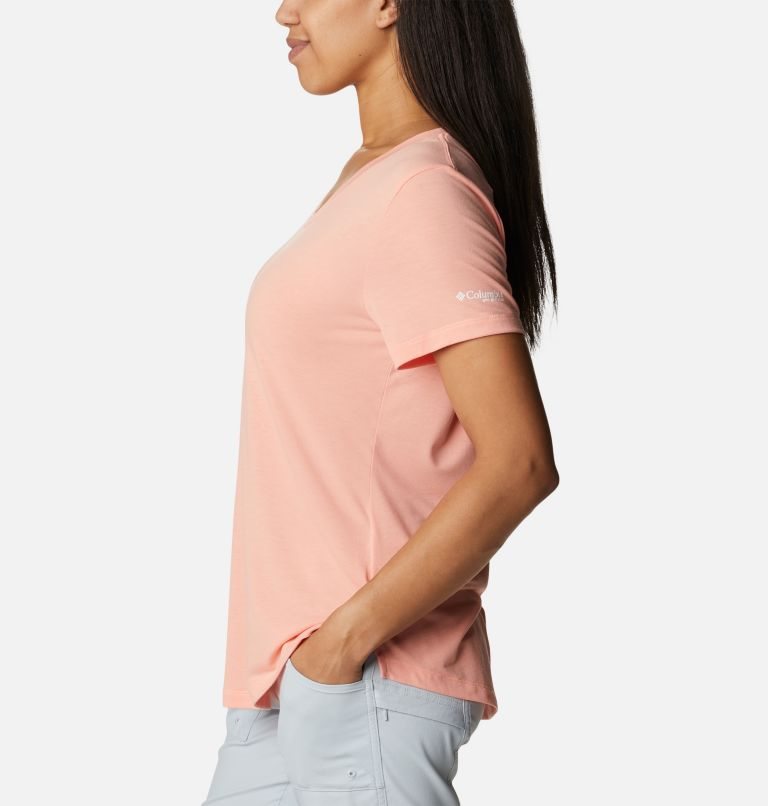 Women's Columbia PFG Slack Water Knit II T Shirts Pink | CA-B1360