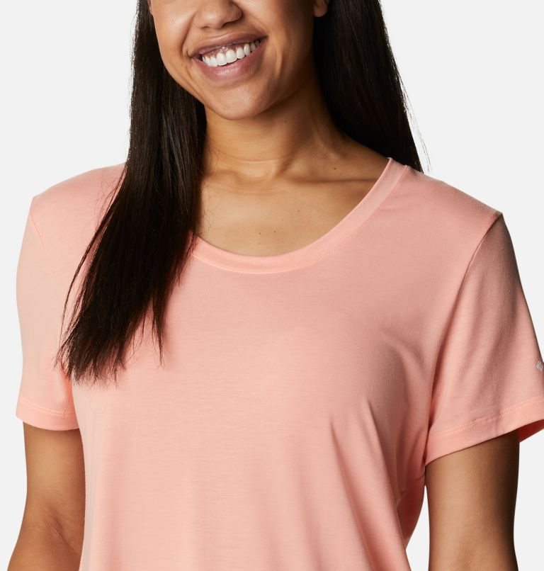 Women's Columbia PFG Slack Water Knit II T Shirts Pink | CA-B1360