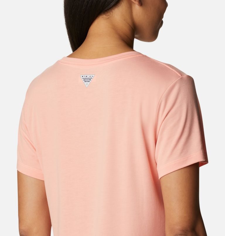 Women's Columbia PFG Slack Water Knit II T Shirts Pink | CA-B1360