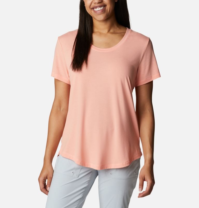 Women\'s Columbia PFG Slack Water Knit II T Shirts Pink | CA-B1360