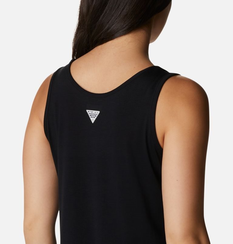 Women's Columbia PFG Slack Water Knit II Tanks Black | CA-N3CL0