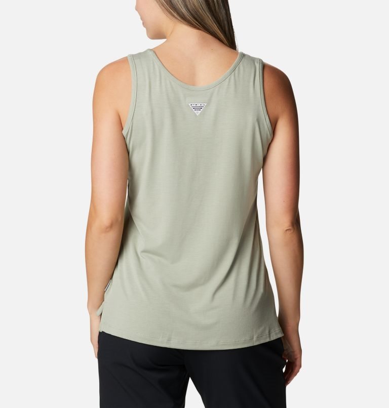 Women's Columbia PFG Slack Water Knit II Tanks Olive | CA-RCL10