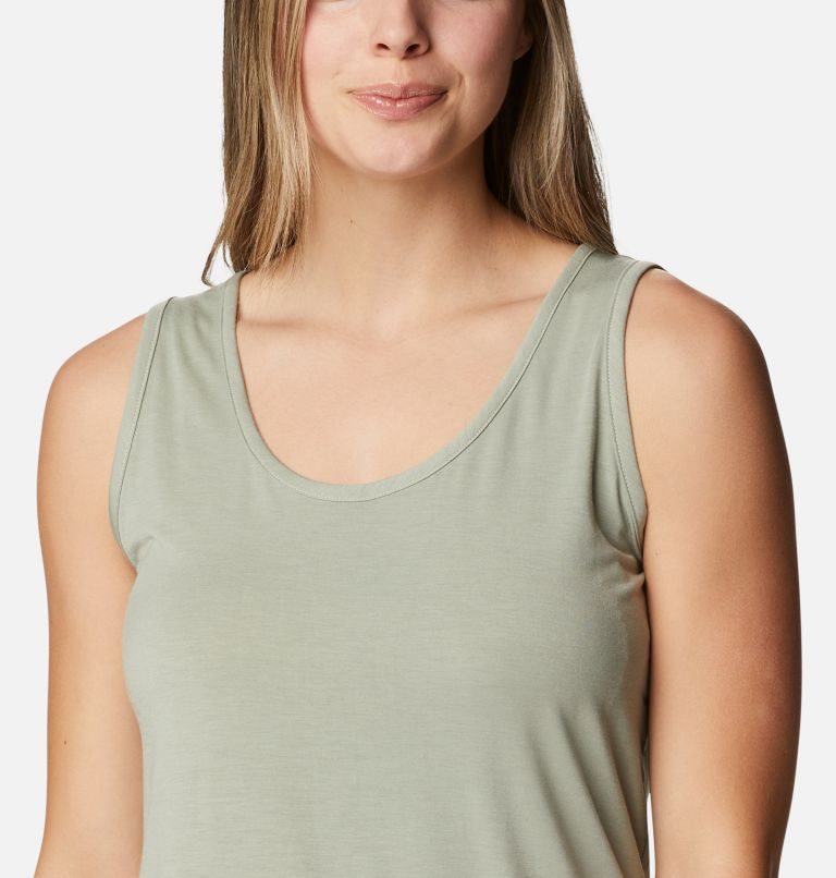 Women's Columbia PFG Slack Water Knit II Tanks Olive | CA-RCL10