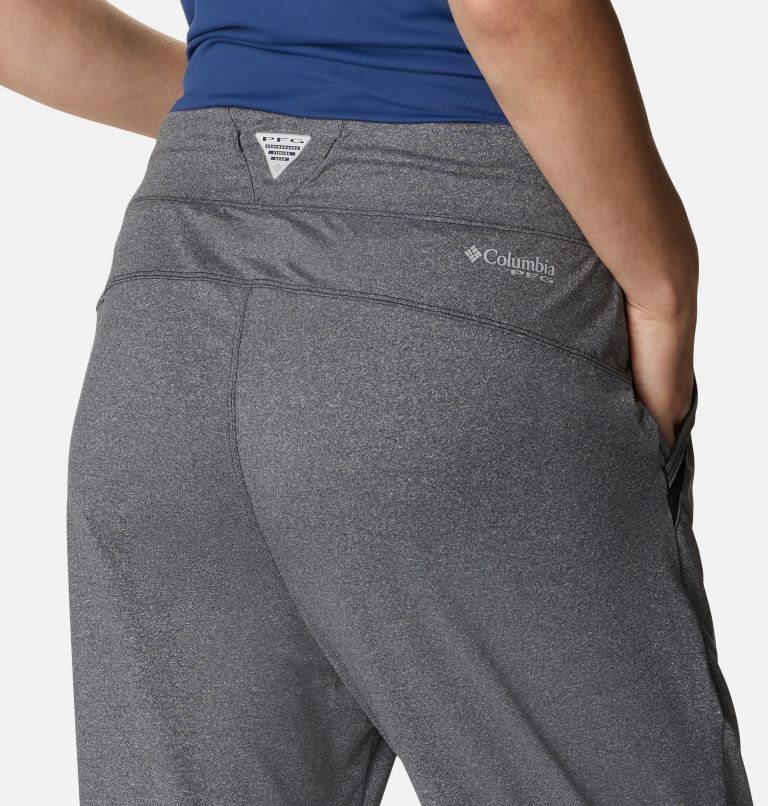 Women's Columbia PFG Slack Water Knit Jogger Dark Grey | CA-FC45A