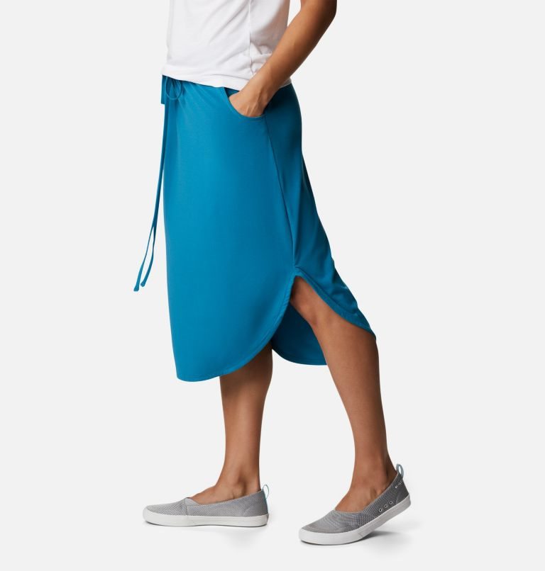 Women's Columbia PFG Slack Water Knit Skirts Blue | CA-N46L1
