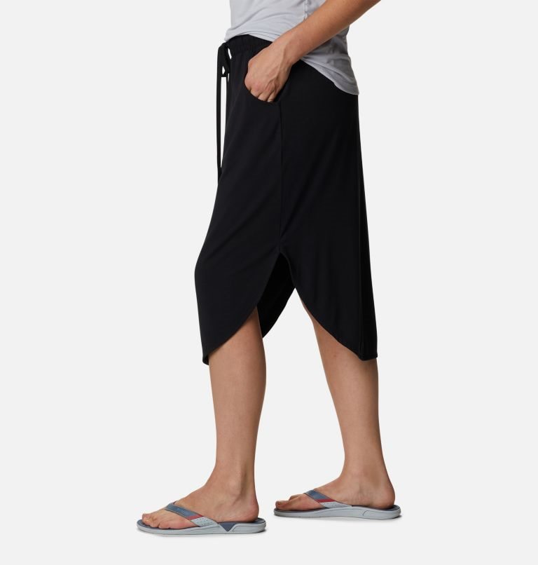 Women's Columbia PFG Slack Water Knit Skirts Black | CA-S8C03