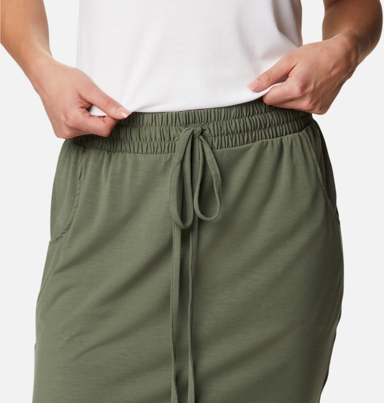 Women's Columbia PFG Slack Water Knit Skirts Olive | CA-YL048