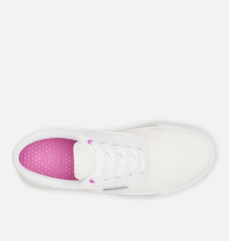 Women's Columbia PFG Slack Water Lace Sneakers White | CA-N508A