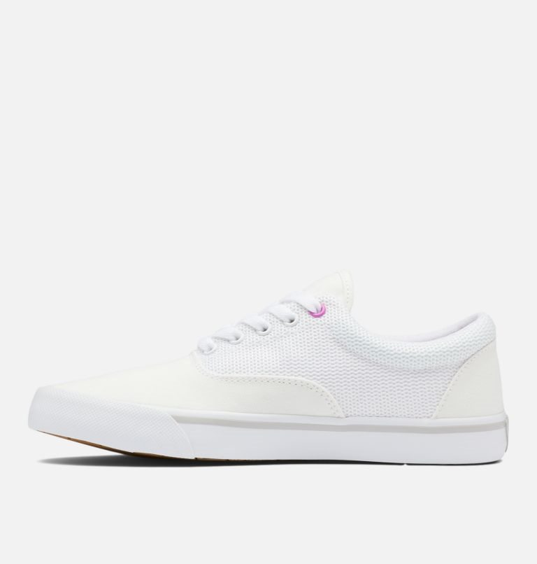 Women's Columbia PFG Slack Water Lace Sneakers White | CA-N508A
