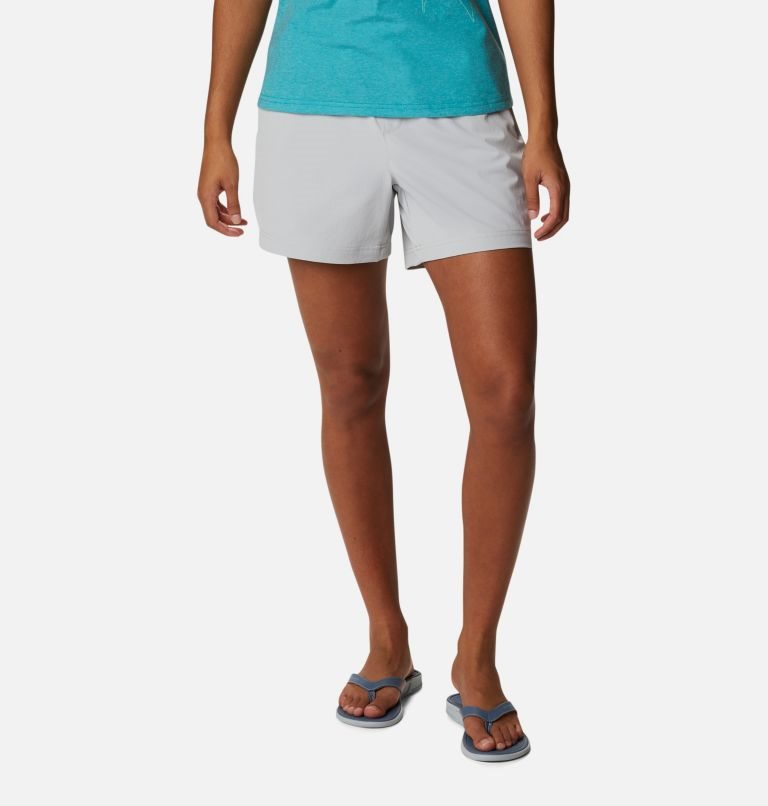 Women\'s Columbia PFG Slack Water Woven Shorts Light Grey | CA-G8CA1