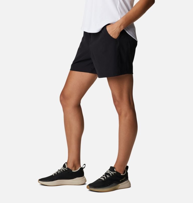 Women's Columbia PFG Slack Water Woven Shorts Black | CA-K1LC0