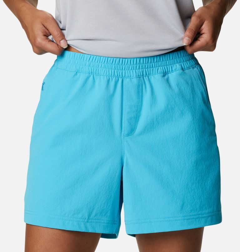 Women's Columbia PFG Slack Water Woven Shorts Turquoise | CA-QL0A1