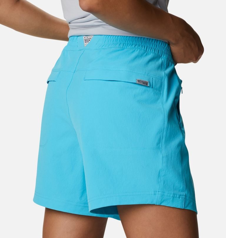 Women's Columbia PFG Slack Water Woven Shorts Turquoise | CA-QL0A1