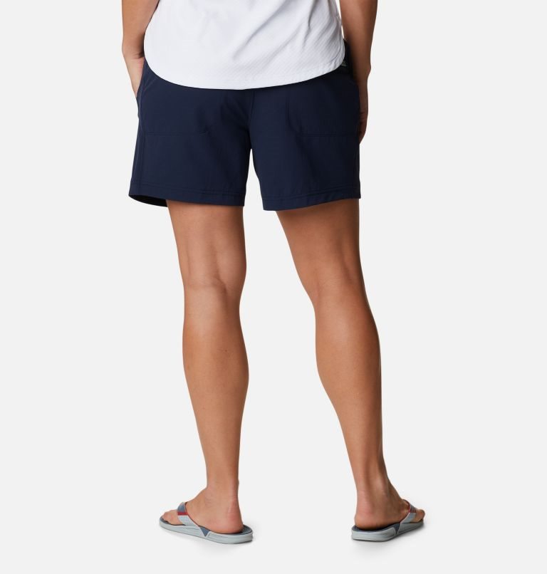 Women's Columbia PFG Slack Water Woven Shorts Navy | CA-S3A05