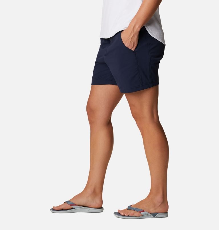 Women's Columbia PFG Slack Water Woven Shorts Navy | CA-S3A05