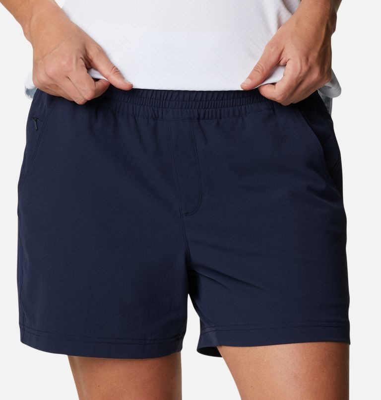 Women's Columbia PFG Slack Water Woven Shorts Navy | CA-S3A05