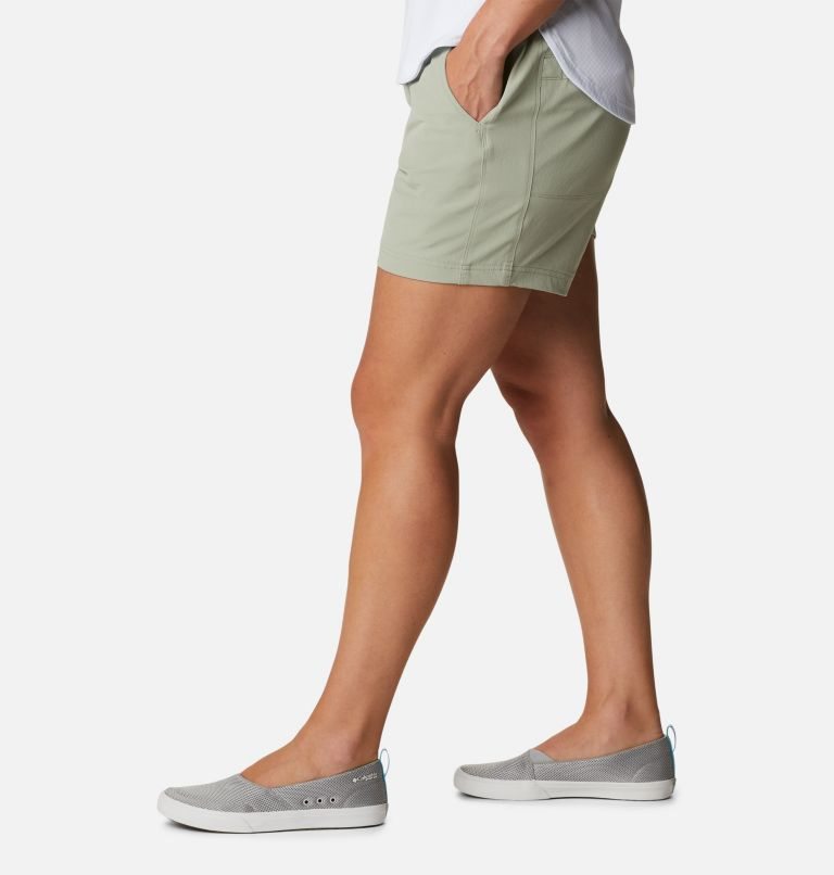 Women's Columbia PFG Slack Water Woven Shorts Olive | CA-WA80L