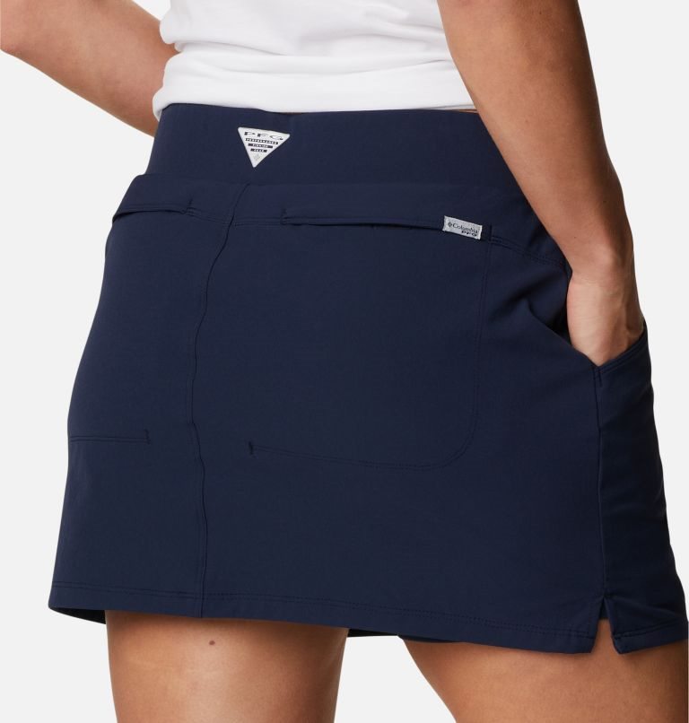 Women's Columbia PFG Sun Drifter Woven Skorts Navy | CA-CC3L4