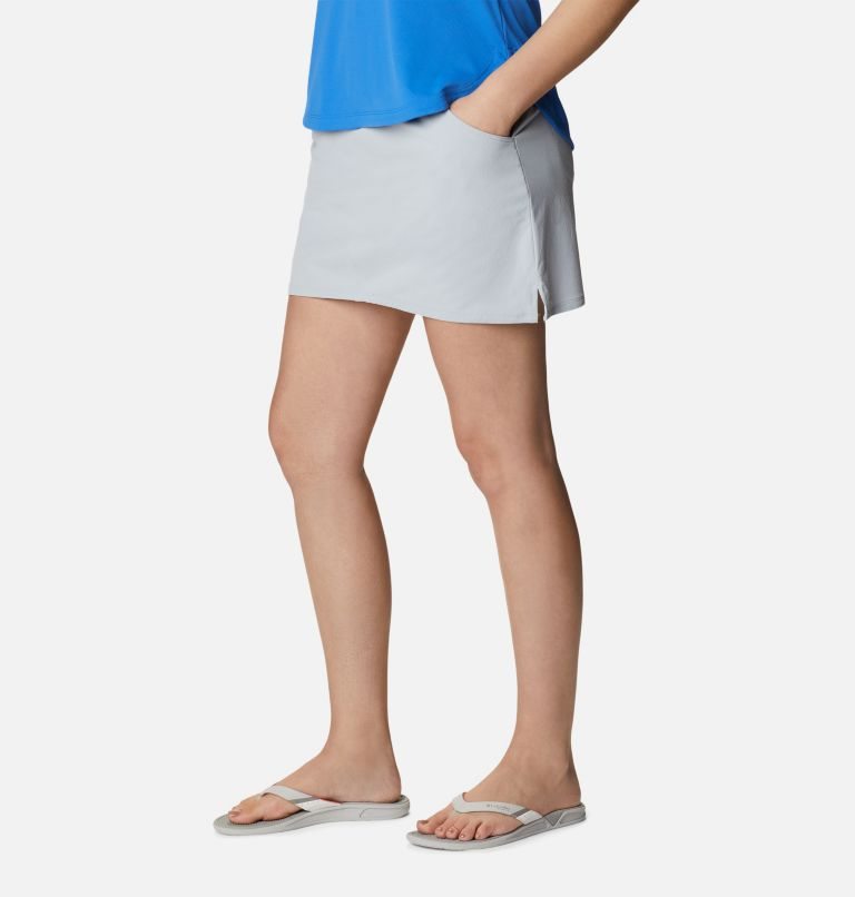 Women's Columbia PFG Sun Drifter Woven Skorts Light Grey | CA-I8L04