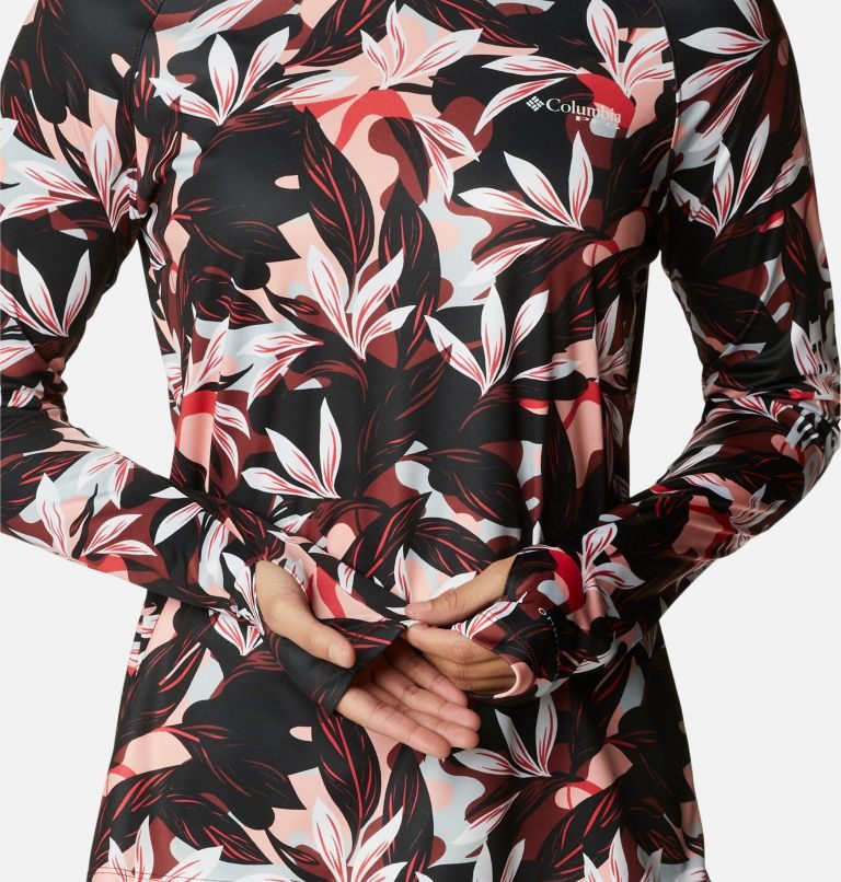 Women's Columbia PFG Super Tidal Tee Hoodie Flower | CA-QLA03