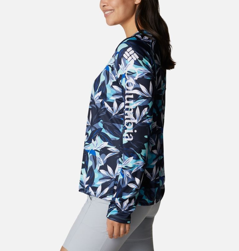 Women's Columbia PFG Super Tidal Tee Long Sleeve Sweatshirts Flower | CA-N83AL