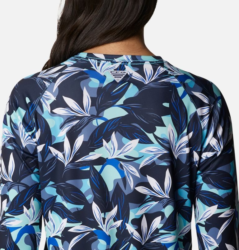 Women's Columbia PFG Super Tidal Tee Long Sleeve Sweatshirts Flower | CA-N83AL