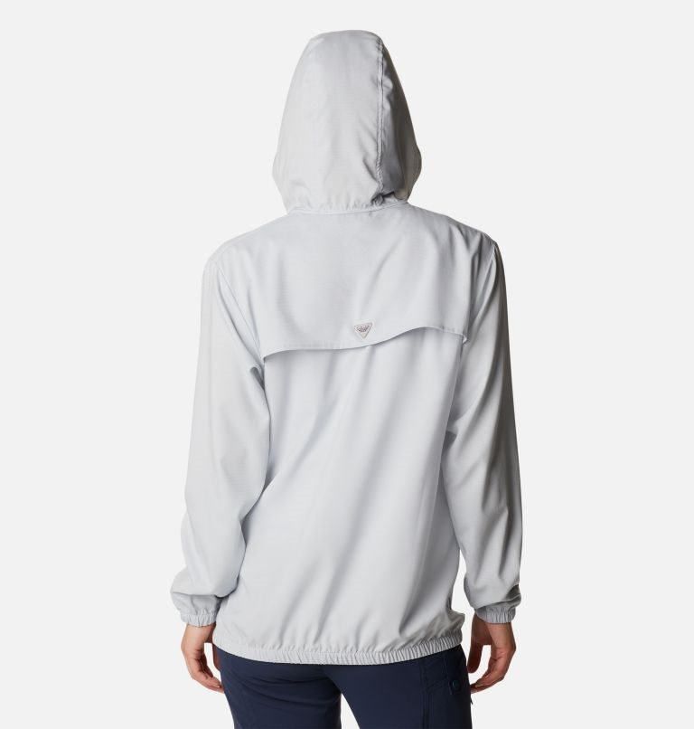 Women's Columbia PFG Tamiami Hoodie Light Grey | CA-Q15C6