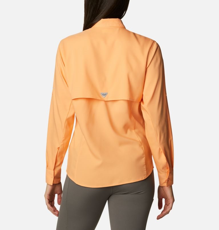Women's Columbia PFG Tamiami II Long Sleeve Shirts Orange | CA-F1L85