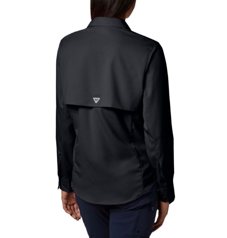 Women's Columbia PFG Tamiami II Long Sleeve Shirts Black | CA-K540A