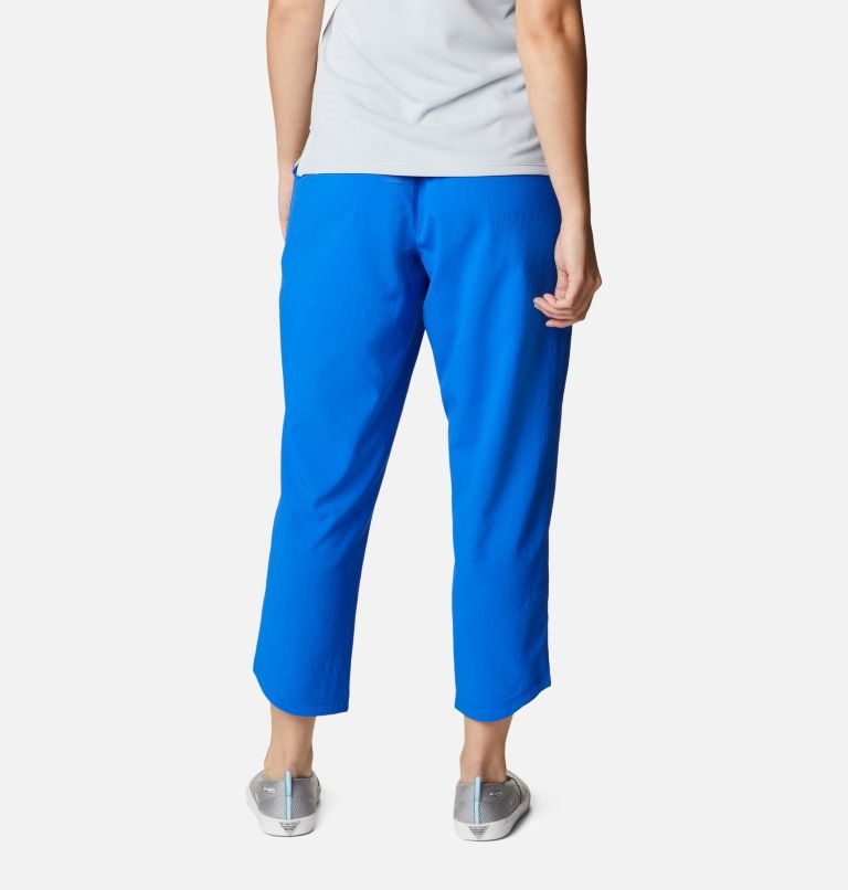 Women's Columbia PFG Tamiami Pull-On Capris Sport Pants Blue | CA-SC15A