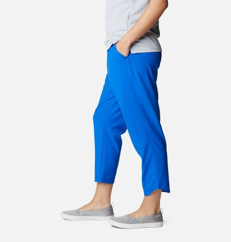 Women's Columbia PFG Tamiami Pull-On Capris Sport Pants Blue | CA-SC15A