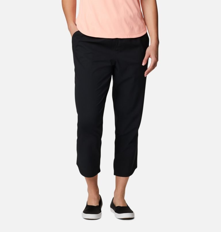 Women\'s Columbia PFG Tamiami Pull-On Capris Sport Pants Black | CA-T80C3