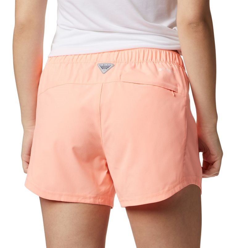 Women's Columbia PFG Tamiami Pull-On Shorts Coral | CA-DC815