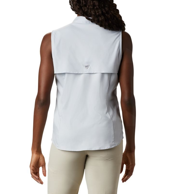 Women's Columbia PFG Tamiami Sleeveless Shirts Light Grey | CA-D58A4